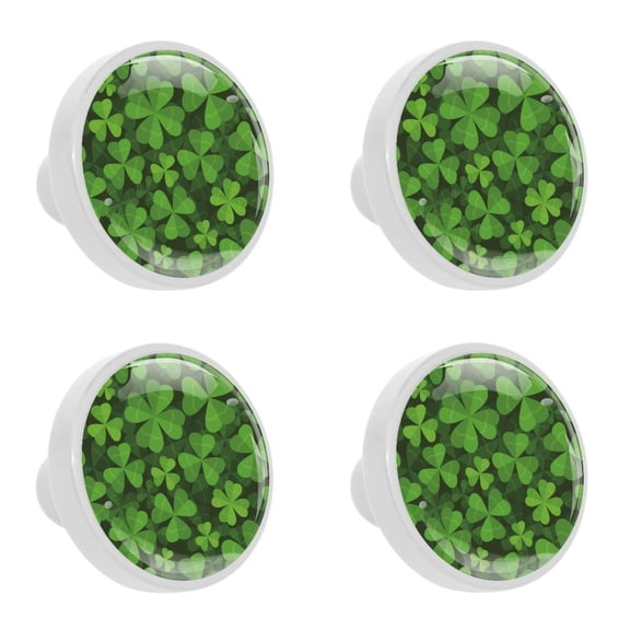 4 Pcs Clover Three Knobs for Kitchen Cabinet Cupboard Dresser Bookcase Drawer Pulls Handles Round Home Decor