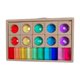 thumbnail image 1 of Juego de bloques de madera acrílica, cubos de construcción, juguete educativo de construcción, apilador de arcoíris, juguete apilable para niños de 3 2 tipos de bloques, 1 of 8