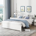 thumbnail image 2 of Gymax Queen Size Bed Frame w/ Headboard Wood Slat Support No Box Spring Needed, 2 of 10