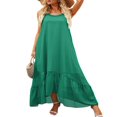thumbnail image 1 of CNKOO Robe Maxi à Fleurs à Col en V pour Femmes, Boho Imprimée, à Bretelles Spaghetti, Ethnique, de Plage, Longue, Noire, TG, 1 of 6