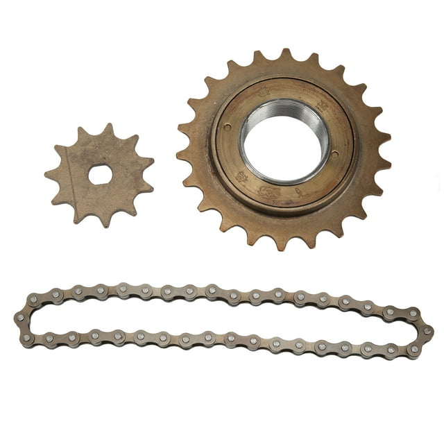 Ensemble de Chaîne de Pignons de Vélo Électrique, Forgeage Processus Multi-Usages Kit de Conversion de Chaîne de Vélo Pièces de Rechange de Transfert de Puissance Maximale pour la Torsion de Voiture