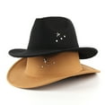 thumbnail image 3 of Travelwant Western Cowboy & Cowgirl Hat Pinch Front Wide Brim Style, 3 of 7