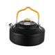 thumbnail image 1 of Tetera para acampar al aire libre de 1 litro con pico corto, resistente y duradera. Negro, 1 of 9