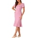 thumbnail image 4 of VESTIDO DE SIRENA DE MUJER INSPIRE CHIC PARA FIESTAS DE CÓCTEL AÑOS 50 CON DECORACIÓN DE BOTONES Y VOLANTES, LONGITUD MIDI, L ROSA, 4 of 6
