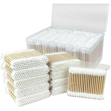 1000 Pcs Pointed Cotton Swabs, Double Precision Tips Cotton Swabs In A Storage Container, Ideal For Touching Up Makeup & Nail Polish