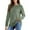 Green, variant on Women's Classic Black Kint Long Sleeve Tee – Extended Hem Round Neck Lounge Top