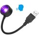 thumbnail image 1 of Luz de techo para coche, miniluz LED romántica para interior con control de voz, 4 colores, 9 modos de funcionamiento, lámpara USB Plug and Play ajustable para coche, casa o fiesta., 1 of 5