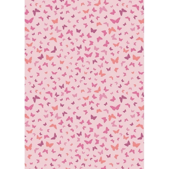 Lewis and Irene Butterflies Peaceful Pink 100% Cotton Fabric sold by the yard