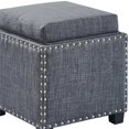 thumbnail image 3 of Armen Living Blaze Storage Ottoman in Slate Gray, 3 of 4