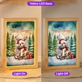 thumbnail image 2 of Merry Christmas Santa Reindeer Antlers Bulldog Sleigh Xmas Winter Holiday Acrylic Plaque with Wood Photo Frame Box Dog Lover Gifts Idea Light Box - 00023, 2 of 5