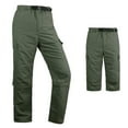 thumbnail image 3 of WREESH Men's Tactical Pants Detachable Pants Solid Multi Pocket Outdoor Sports Pants Casual Cargo Pants Trousers Olive Green, 3 of 9
