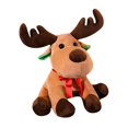 thumbnail image 3 of Peluche de alce navideño, reno de peluche, adorno festivo, lindo muñeco de peluche 25CM, 3 of 9