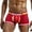 red, variant on JOCKMAIL Mens Boxers Briefs Underwear Low Waist Mens Briefs Boxershorts Trunks