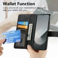 thumbnail image 6 of Allytechgroup 2 in 1 Wallet Case for Samsung Galaxy Z Fold 7, Magnetic Detachable Back Cover with Zipper Pocket Cards Slots Stand RFID Blocking Shockproof Phone Case for Galaxy Z Fold 7,Black, 6 of 9