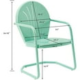 thumbnail image 4 of Home Square Griffith 4 Piece Metal Patio Chair Set in Key Lime and Aqua, 4 of 13