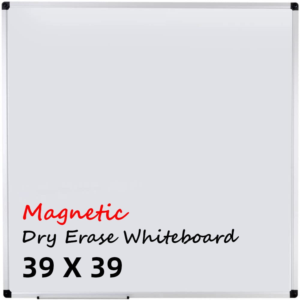 Large Magnetic Whiteboard Dry Erase Board for Walls Notice Board Aluminium Frame Trim Wall-Mounted Dry Erase Board with Magnets 110x80cm