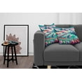 thumbnail image 3 of Ambesonne Lake Throw Pillow Cover 2 Pack, Flowery Meadow Mountain Scene, 24", Teal Pastel Pink Indigo, 3 of 7