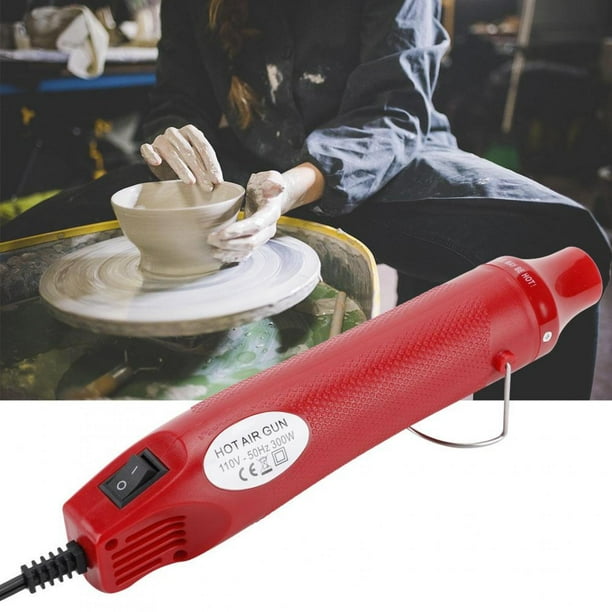 Pistola de Aire Caliente eléctrica, 300W 200 + a?? Pistola de Calor portátil para Bricolaje, Pintura de Secado en Relieve, Arcilla, Sello de Goma (EE. UU. 110 V, Rojo) Unbranded GY08301-05