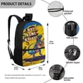 thumbnail image 5 of HUIACONG Large Capacity School Backpack for Boys Girls for Students Ages 6-18 Cool Guitar Dinosaur Print Lightweight Water Resistant Multi Compartment Back to School Bookbag for Daily Use Travel, 5 of 6