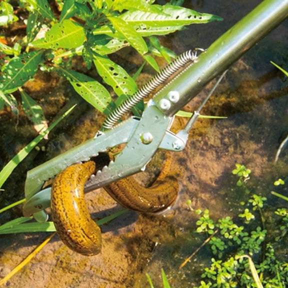 Raindrops 1Pcs Crab Catch Tool Non-slip and for Fishing and Hiking Silver Ganhai Artifact Clip