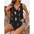 thumbnail image 5 of Women Summer Tank Tops Tanks V Neck Sleeveless T Shirts Black XL, 5 of 7