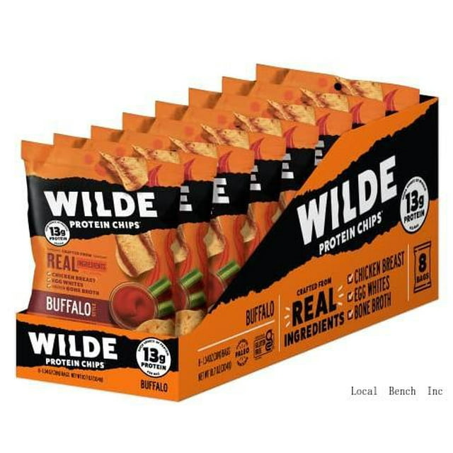 wilde protein chips, buffalo chicken (1.34 ounce bags, pack of 8 bags