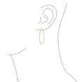thumbnail image 3 of Bling Jewelry Womens Endless Lightweight Thin Oval Shape Big Hoop Earrings Gold Plated .925 Sterling Silver 2 Inch, 3 of 5