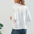 thumbnail image 5 of Lixiuxyad Womens Open Front Cardigan Women's Lightweight Cardigan Elegant Sun Knit Sweater Soft Loose Fit Casual Cover Up Outerwear Comfortable Stretchy Sleeve,White, 5 of 5