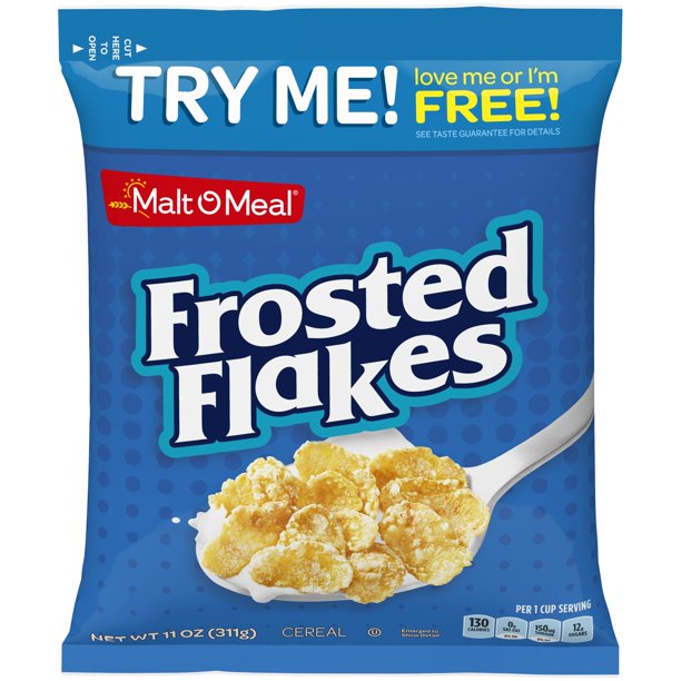 Download Malt-O-Meal® Frosted Flakes Sweetened Flakes of Corn Cereal 11 oz. Bag - Walmart.com - Walmart.com