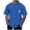 Blue, variant on Men's Half Sleeve Oversized T Shirt Letter Print Round Neck Short Sleeve,S