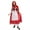 Red + Black, variant on IBTOM CASTLE Women's Little Red Riding Hood Costume Halloween Christmas Party Dress up with Hooded Cloak Velvet Cape for Photo Prop M Red