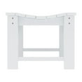 thumbnail image 4 of GARDEN Plastic Adirondack Backless Outdoor Bench for Patio Entryway, White, 4 of 10