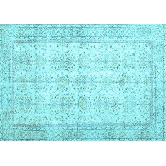 Ahgly Company Indoor Rectangle Persian Light Blue Traditional Area Rugs, 3' x 5'