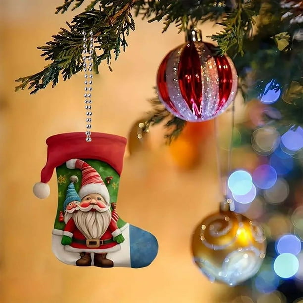 HWRETIE Adorno De Árbol De Navidad De Acrílico 2024-Colgante Festivo Para Fiestas Y Decoración Del Hogar