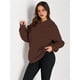 thumbnail image 5 of Sudaderas con Capucha Extragrandes para Mujer, Sudaderas de Forro , Suéteres de Moda para Otoño e Invierno Marrón Oscuro XXL, 5 of 9