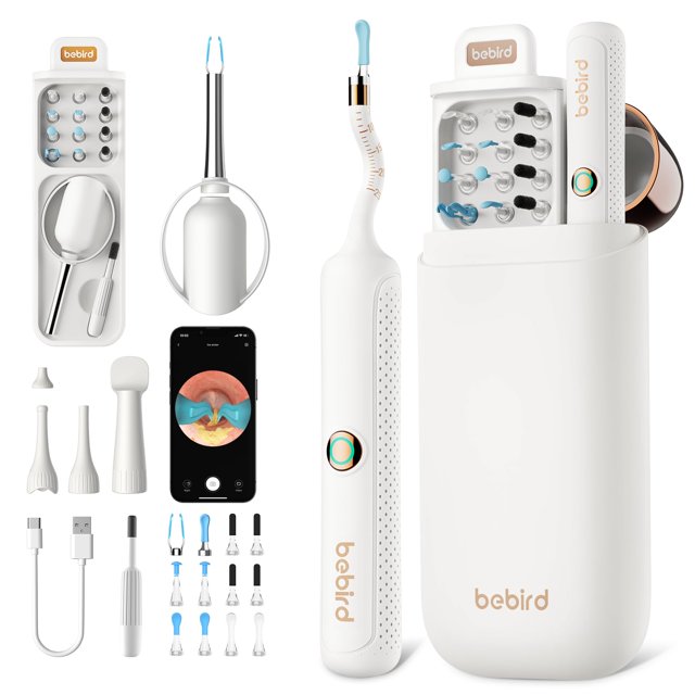 Kit de herramientas de limpieza de oídos para cámara y eliminación de cera Bebird Earsight Plus R37R