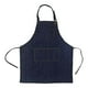 thumbnail image 3 of Delantal de trabajo vaquero resistente, fácil de llevar, cubierta multifunción, paño de cintura para restaurante, hogar, jardinería, corte de pelo Azul oscuro, 3 of 10