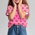 thumbnail image 4 of Zpanxa T-Shirts Athlétiques pour Filles Imprimé Étoile Col Rond Manches Courtes Haut Décontracté Polyester Spandex 4 Ans, 4 of 7