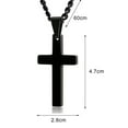 thumbnail image 5 of tasrioml Stainless Steel Cross Pendant Men Women Chain Necklace Religious Jewelry Gift, 5 of 8