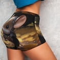 thumbnail image 2 of KLL Cute Big-Eared Mouse Pattern Workout Shorts for Women Scrunch Short Gym Yoga Running Sport Active Exercise Fitness Shorts, 2 of 5