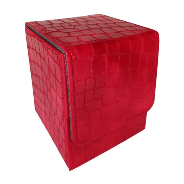 Trading Card Deck TCG con cierre magnético Card Storage Deck Box Rojo Hugo Estuche de baraja de cartas coleccionables