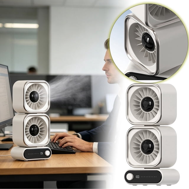 Tong High Desktop Circulation Fan With Quiet And Adjustable Tilt For Personal And Airflow