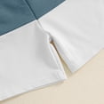 thumbnail image 5 of Zpanxa Summer Outfits for Girls Solid Color Stand Collar Color Block Short Sleeve Top and Shorts Set 4 Years, 5 of 5