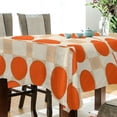 thumbnail image 5 of Yayeee Tablecloths 60" x 120" Rectangle Wrinkle Resistant Party Table Cover, Orange Geometric Circles, 5 of 8