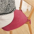 thumbnail image 5 of Chair Cushion – Seat Pad | Corduroy Thickened Pillow, Removable Washable Cover, Non-Slip Strap, Soft Cotton | Black, Blue, Gray, Yellow, Green | 17x16 in, 5 of 6