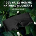 thumbnail image 2 of 2025 Latest Model 100% 22 Momme Mulberry Silk Sleep Mask - Full Silk Filled, 2 of 5
