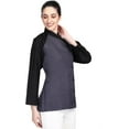 thumbnail image 3 of 3/4 Sleeves New Gray Color Chef Coat Jacket Uniform for women ideal for food service, Caterers and Culinary professional XS Size, 3 of 5