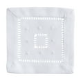 thumbnail image 2 of Saro Lifestyle Classic Hemstitch with Embroidered Border Cocktail Napkin (Set of 12), 2 of 3