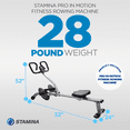 thumbnail image 4 of Stamina Pro InMotion Rower, Full Body Cardio Exercise Home Gym Fitness Machine, 4 of 14