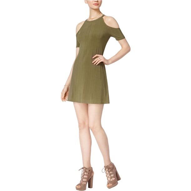 bar III Vestido recto plisado para mujer, verde, mediano bar III Cambio